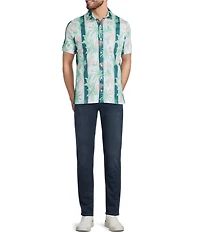 Murano Palm Springs Collection Slim Fit Stripe Button Front Shirt