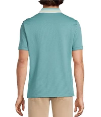 Murano Palm Springs Collection Slim Fit Textured Quarter-Zip Short Sleeve Shirt