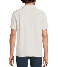 Murano Palm Springs Collection Stripe Slim Fit Short Sleeve Camp Shirt