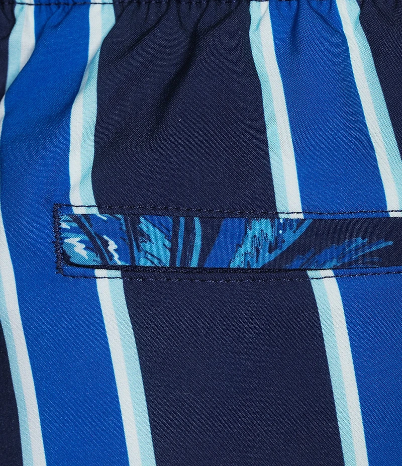 Murano Palm Stripe 5#double; Cabana Swim Trunks