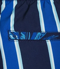 Murano Palm Stripe 5#double; Cabana Swim Trunks