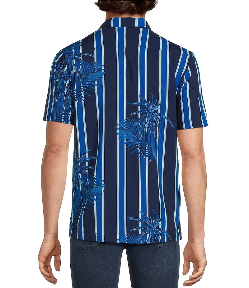 Murano Palm Stripe Cabana Camp Shirt