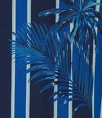 Murano Palm Stripe Cabana Camp Shirt