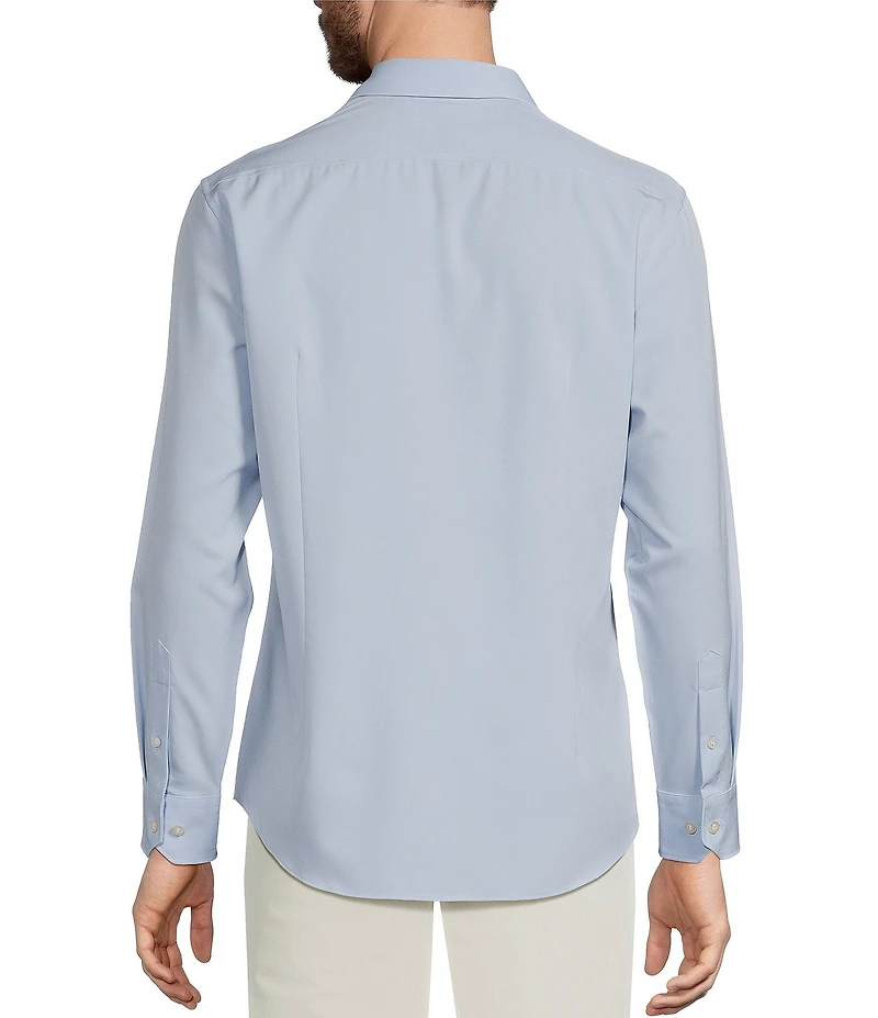 Murano Performance Athletic Fit Solid Stretch Long Sleeve Woven Shirt