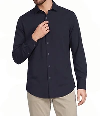 Murano Performance Athletic Fit Solid Stretch Long Sleeve Woven Shirt