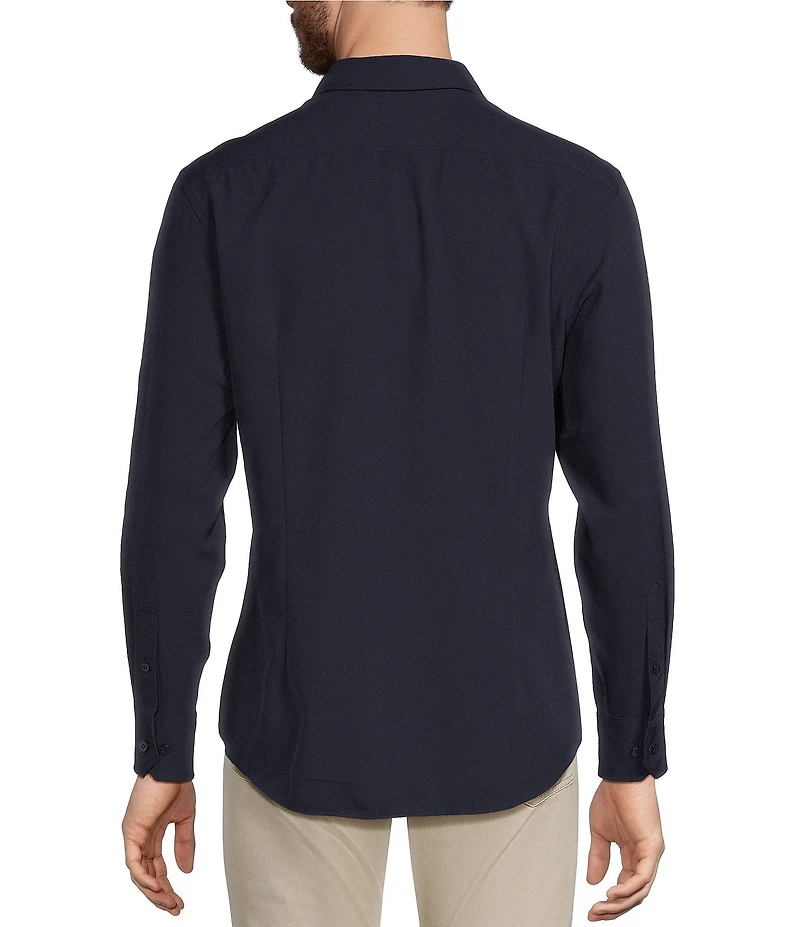 Murano Performance Athletic Fit Solid Stretch Long Sleeve Woven Shirt