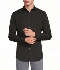 Murano Performance Athletic Fit Solid Stretch Long Sleeve Woven Shirt