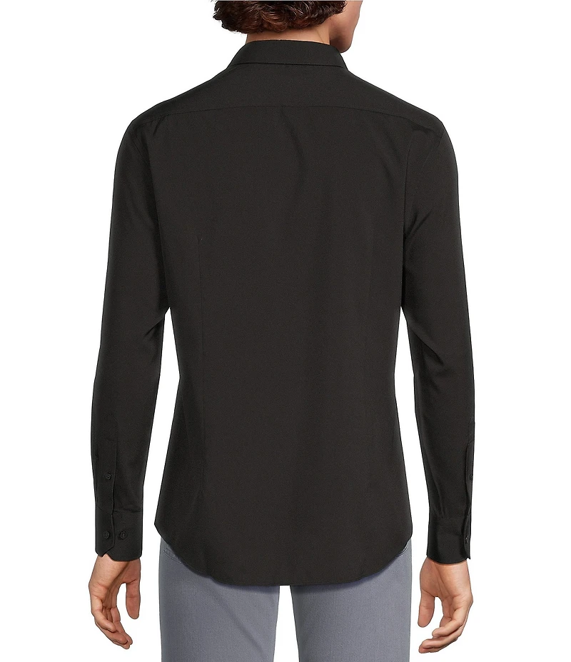 Murano Performance Athletic Fit Solid Stretch Long Sleeve Woven Shirt