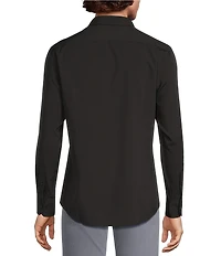 Murano Performance Athletic Fit Solid Stretch Long Sleeve Woven Shirt