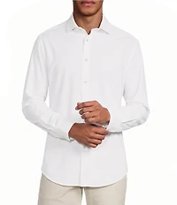 Murano Performance Athletic Fit Solid Stretch Long Sleeve Woven Shirt