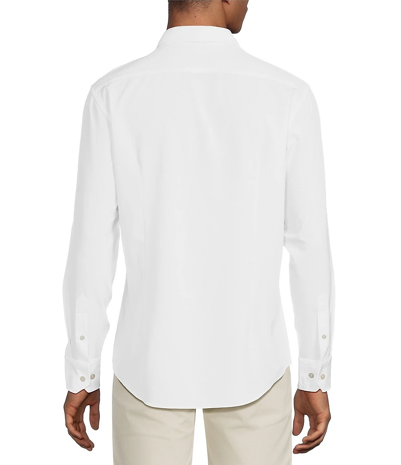 Murano Performance Athletic Fit Solid Stretch Long Sleeve Woven Shirt