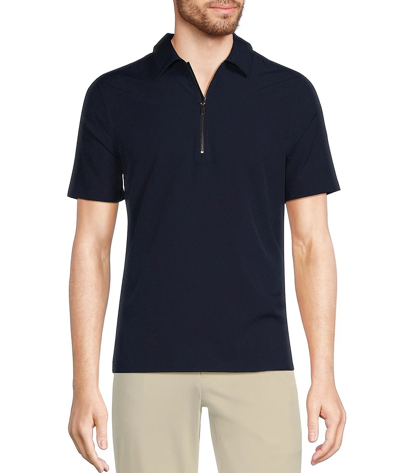 Murano Performance Stretch Quarter-Zip Short Sleeve Polo Shirt