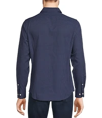 Murano Performance Stretch Slim Fit Diamond Print Long Sleeve Woven Shirt