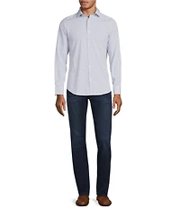 Murano Performance Stretch Slim Fit Medium Diamond Print Long Sleeve Woven Shirt