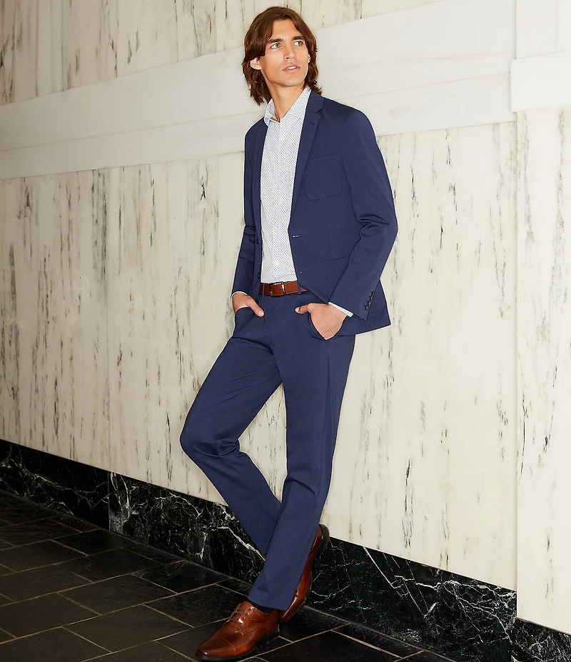 Murano Performance Stretch Slim Fit Medium Diamond Print Long Sleeve Woven Shirt