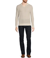 Murano Prehistoric Prep Collection Solid Textured Johnny Sweater Polo Shirt