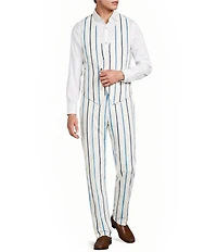 Murano Saronic Islands, Greece Collection Alex Slim Fit Chenille Stripe Suit Separates Dress Pants
