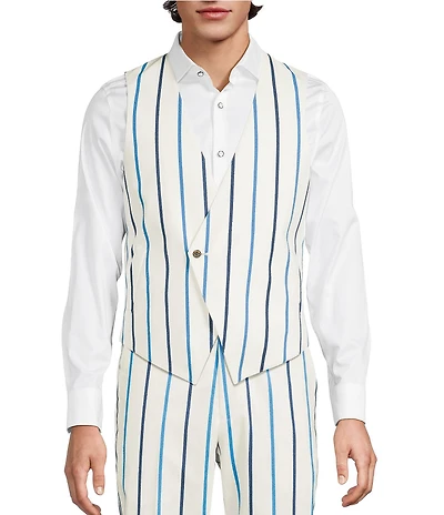 Murano Saronic Islands, Greece Collection Chenille Stripe Suit Separates Vest