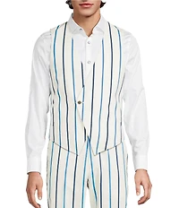 Murano Saronic Islands, Greece Collection Chenille Stripe Suit Separates Vest