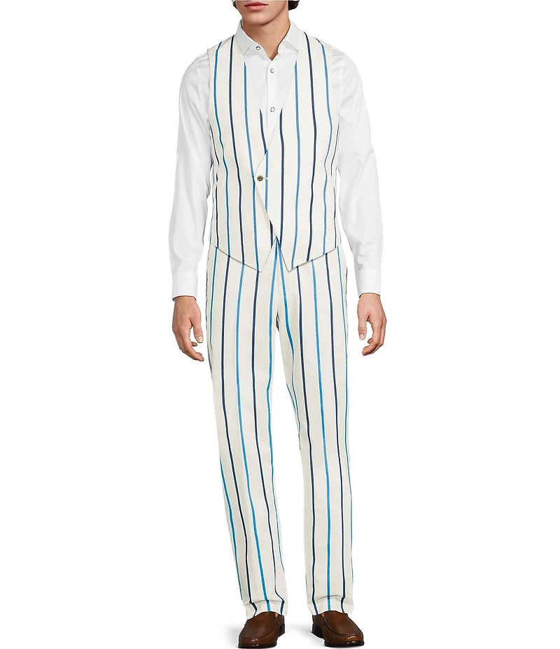 Murano Saronic Islands, Greece Collection Chenille Stripe Suit Separates Vest