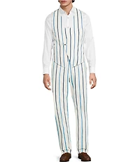 Murano Saronic Islands, Greece Collection Chenille Stripe Suit Separates Vest