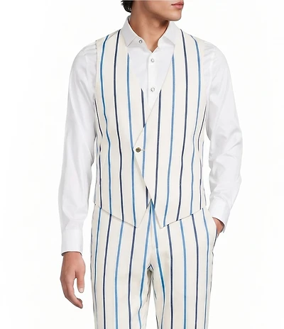 Murano Saronic Islands, Greece Collection Chenille Stripe Suit Separates Vest