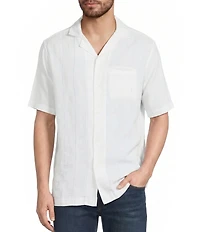 Murano Saronic Islands, Greece Collection Contrast Stitch Short Sleeve Woven Camp Shirt
