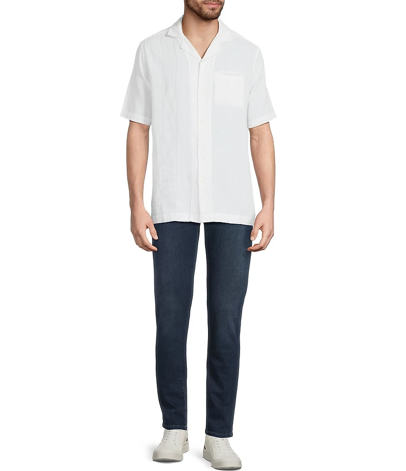 Murano Saronic Islands, Greece Collection Contrast Stitch Short Sleeve Woven Camp Shirt