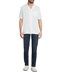 Murano Saronic Islands, Greece Collection Contrast Stitch Short Sleeve Woven Camp Shirt