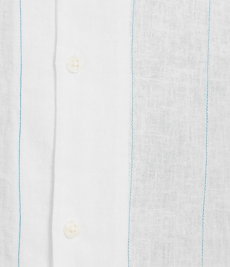 Murano Saronic Islands, Greece Collection Contrast Stitch Short Sleeve Woven Camp Shirt