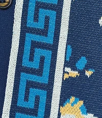 Murano Saronic Islands Greece Collection Jacquard Short Sleeve Camp Sweater