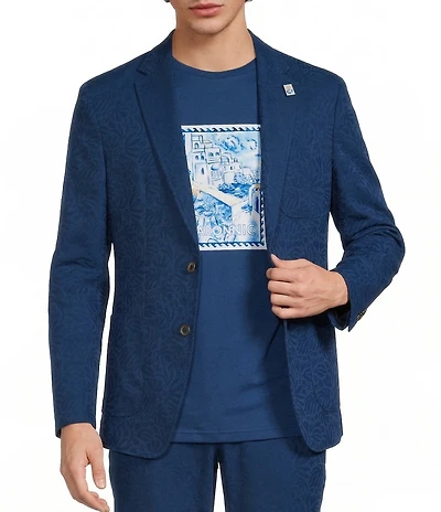 Murano Saronic Islands, Greece Collection Jacquard Slim Fit Suit Separates Jacket