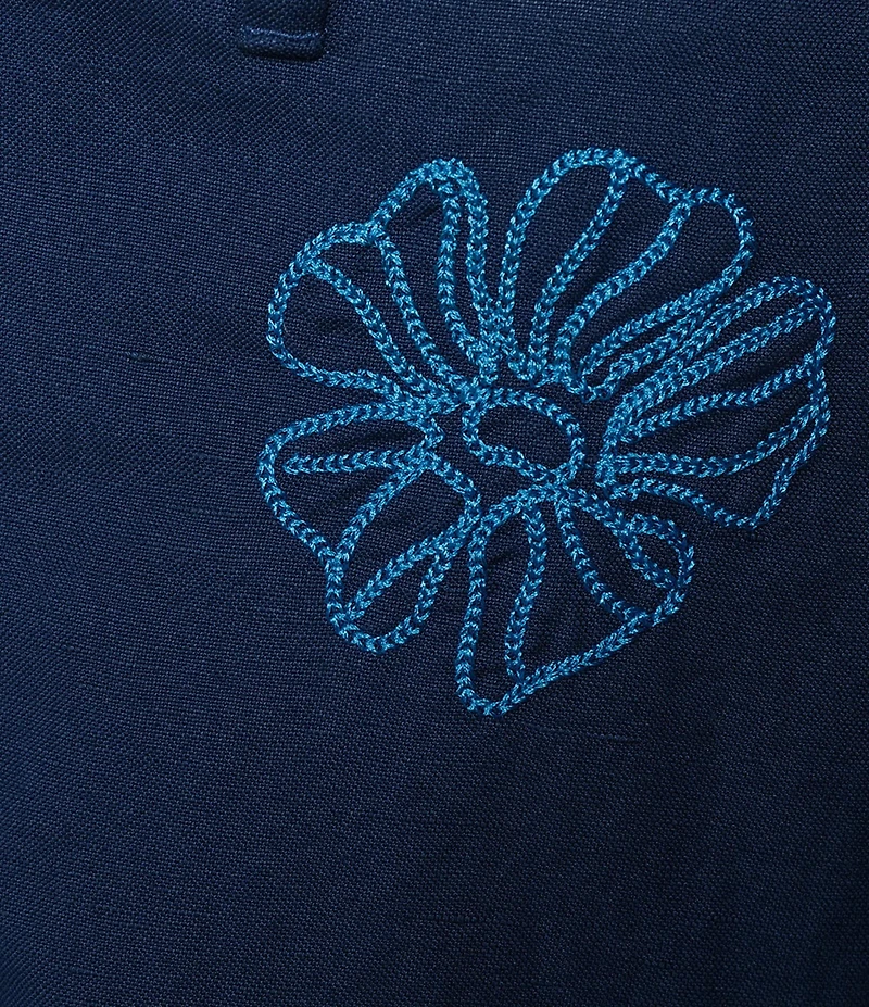 Murano Saronic Islands Greece Collection Linen Embroidery 5.5#double; Inseam Shorts