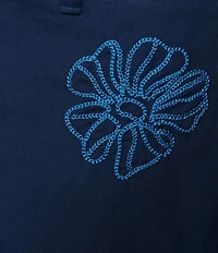 Murano Saronic Islands Greece Collection Linen Embroidery 5.5#double; Inseam Shorts