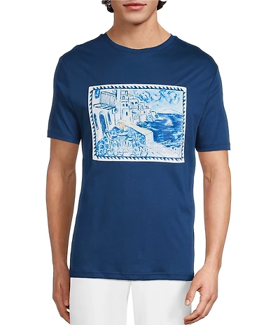 Murano Saronic Islands Greece Collection Patch Print Short Sleeve T-Shirt