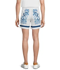 Murano Saronic Islands Greece Collection Printed 5.5#double; Inseam Drawstring Shorts