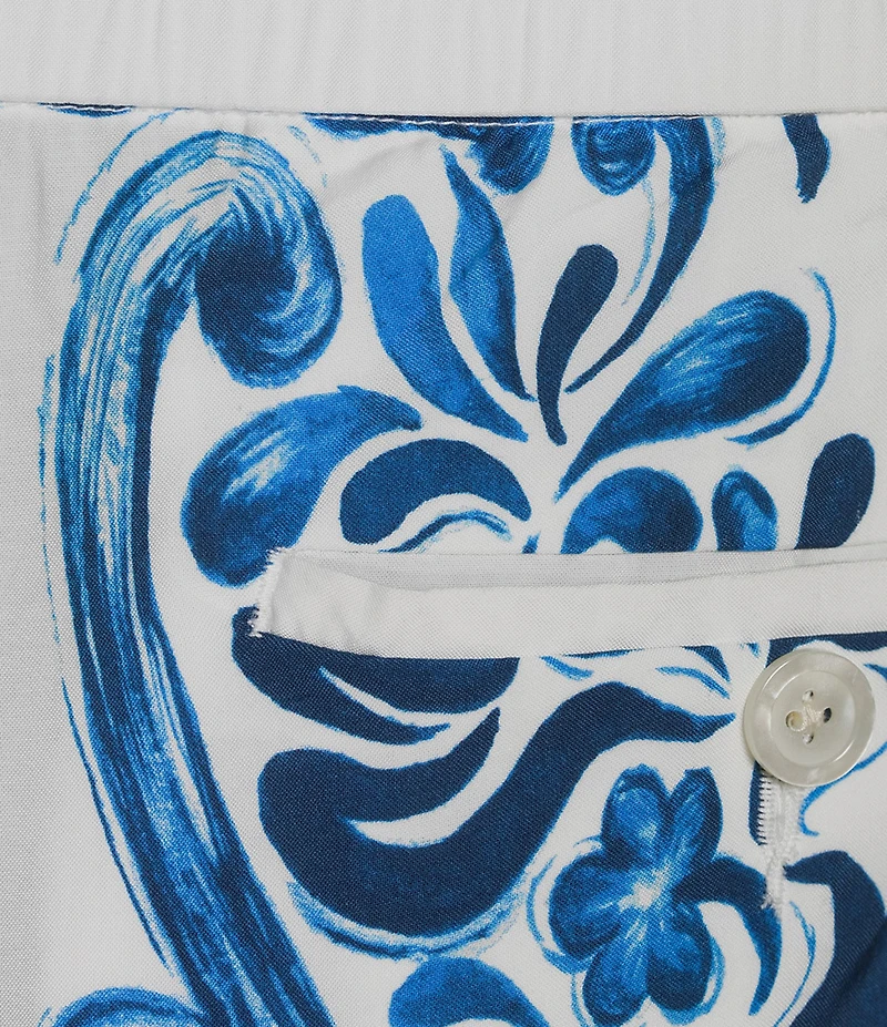 Murano Saronic Islands Greece Collection Printed 5.5#double; Inseam Drawstring Shorts