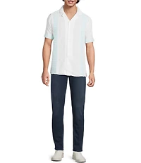 Murano Saronic Islands, Greece Collection Slim Fit Applique Short Sleeve Woven Camp Shirt