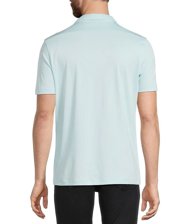 Murano Saronic Islands, Greece Collection Slim Fit Short Sleeve Stamp Coat Front Shirt