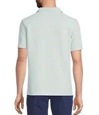 Murano Saronic Islands Greece Collection Solid Slim Fit Textured Short Sleeve Polo Shirt