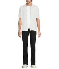 Murano Saronic Islands, Greece Collection Textured Short Sleeve Applique Button Front Shirt