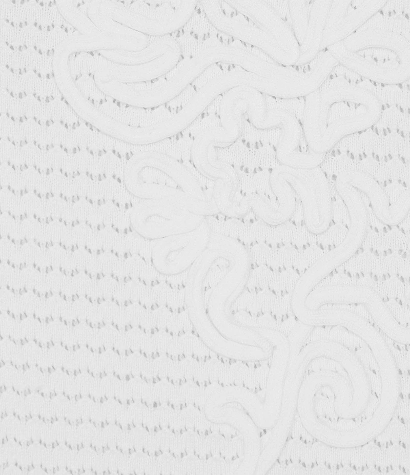 Murano Saronic Islands, Greece Collection Textured Short Sleeve Applique Button Front Shirt