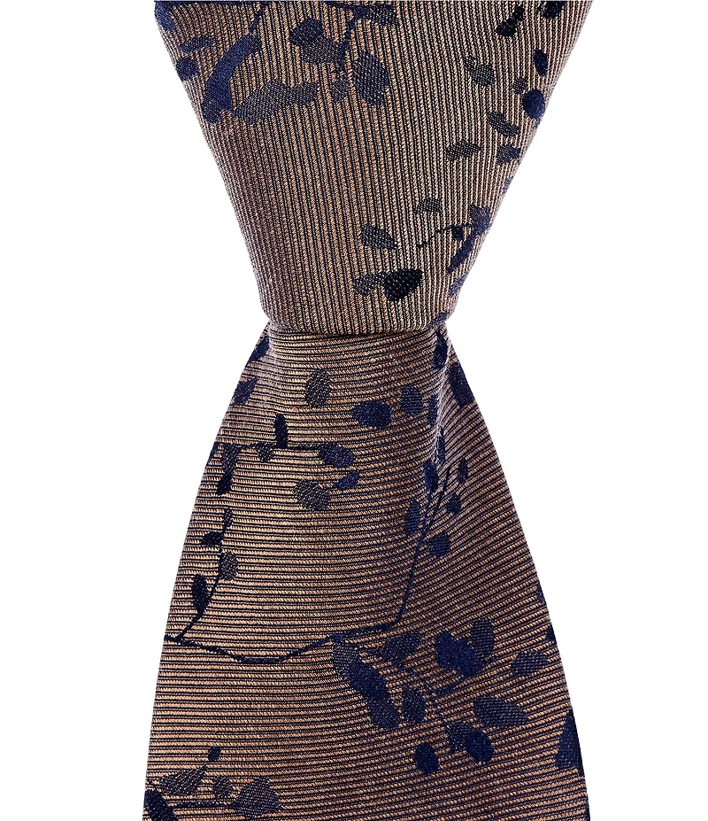 Murano Scarce Flowers Print 2 3/4#double; Silk-Blend Tie