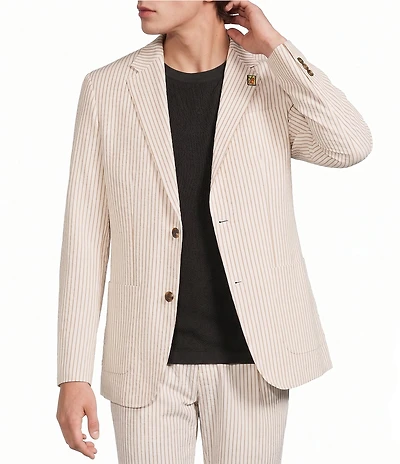 Murano Seville Collection Classic Fit Seersucker Stripe Suit Separates Jacket
