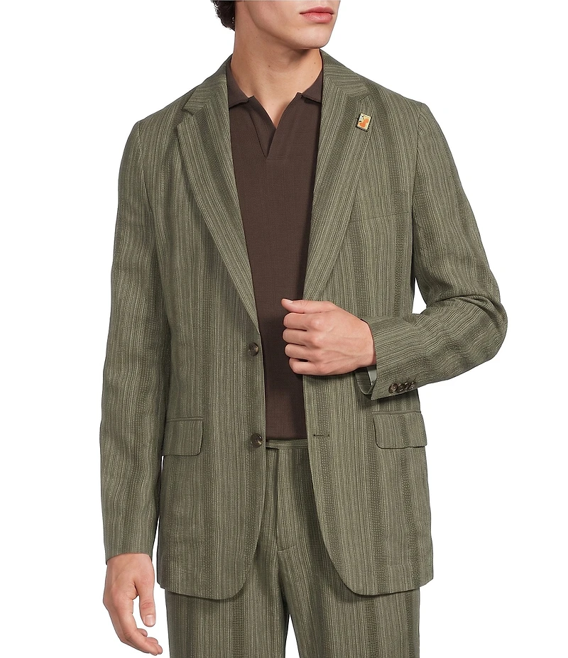 Murano Seville Collection Classic Fit Stripe Suit Separates Jacket