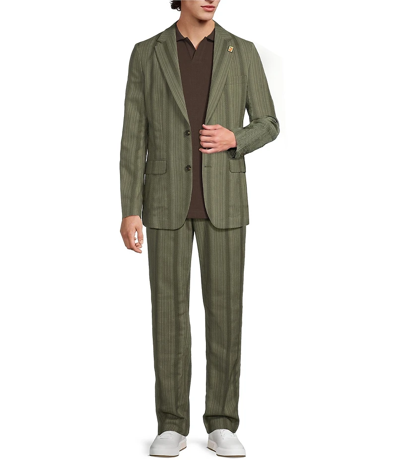 Murano Seville Collection Classic Fit Stripe Suit Separates Jacket