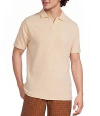 Murano Seville Collection Classic Fit Textured Short Sleeve Polo Shirt