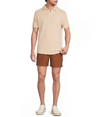 Murano Seville Collection Classic Fit Textured Short Sleeve Polo Shirt