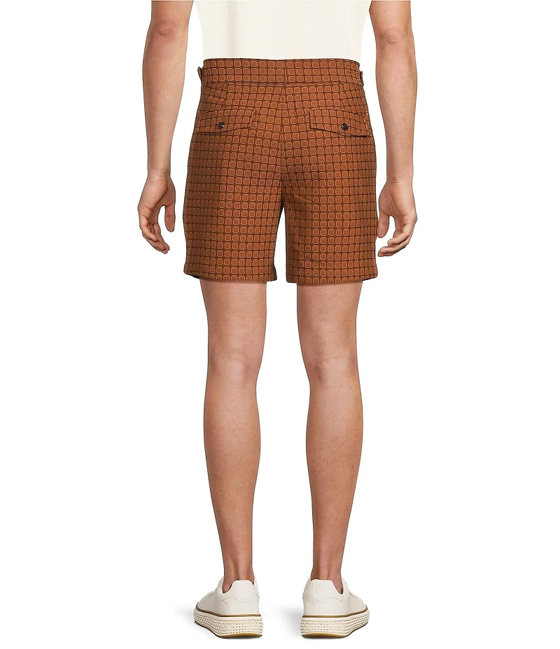 Murano Seville Collection Jacquard Gurkha 5.5#double; Inseam Shorts
