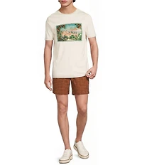 Murano Seville Collection Jacquard Gurkha 5.5#double; Inseam Shorts